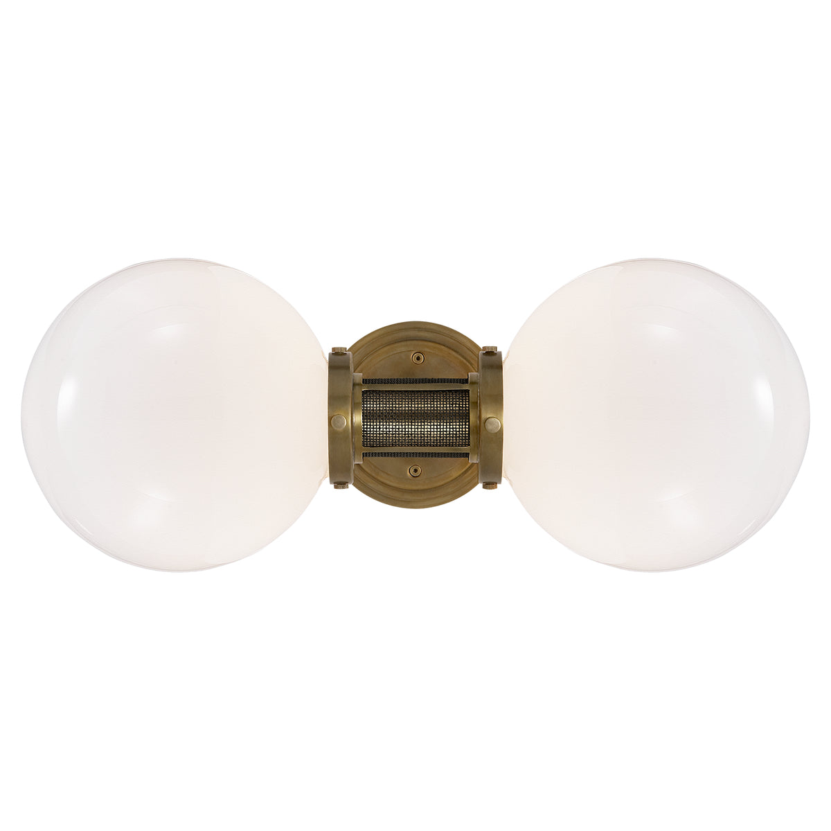 Ralph Lauren - RL 2550NB-WG - Two Light Wall Sconce - McCarren - Natural Brass