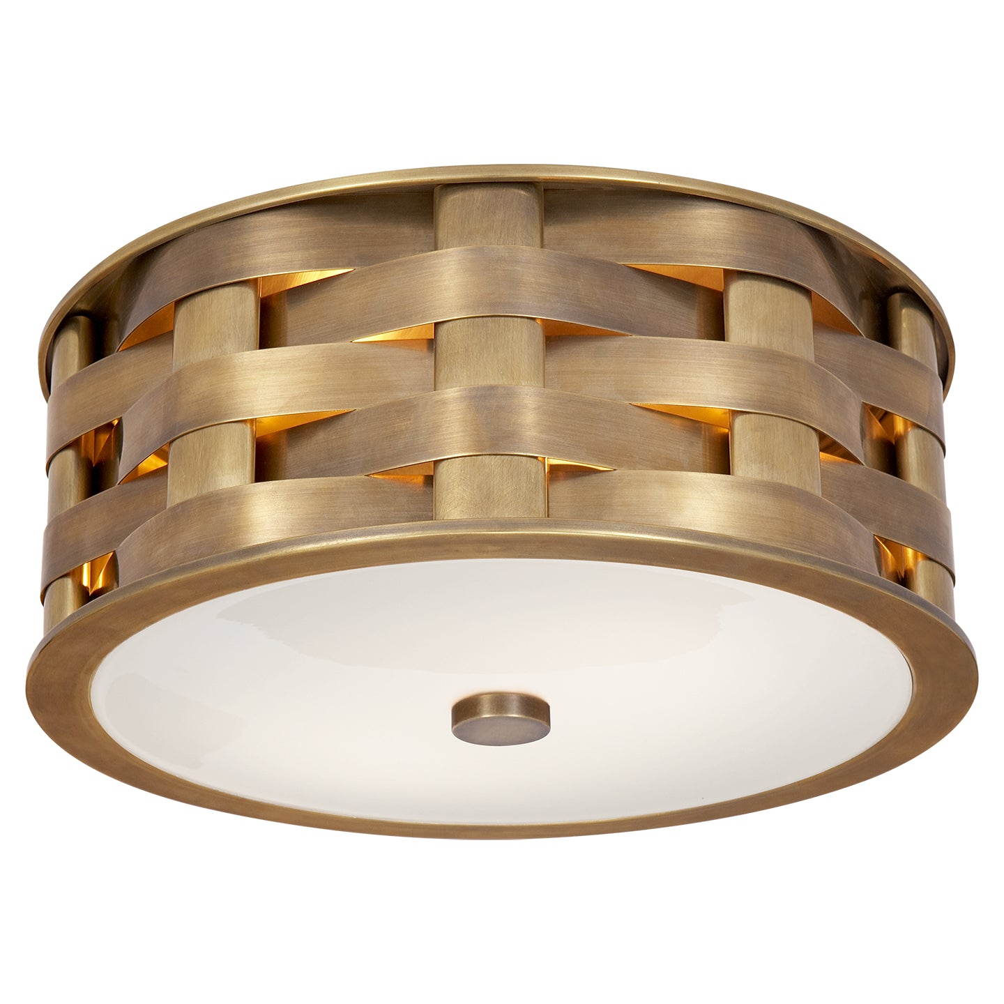 Ralph Lauren - RL 4090NB-WG - Two Light Flush Mount - Ella - Natural Brass