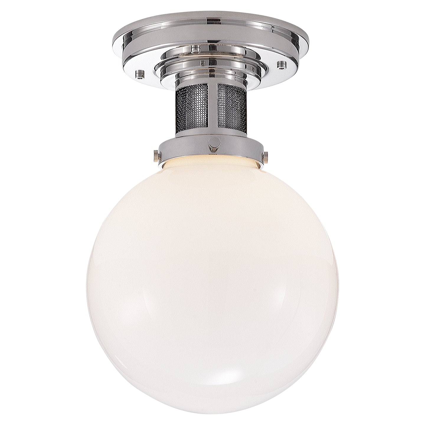 Ralph Lauren - RL 4460PN-WG - One Light Flush Mount - McCarren - Polished Nickel