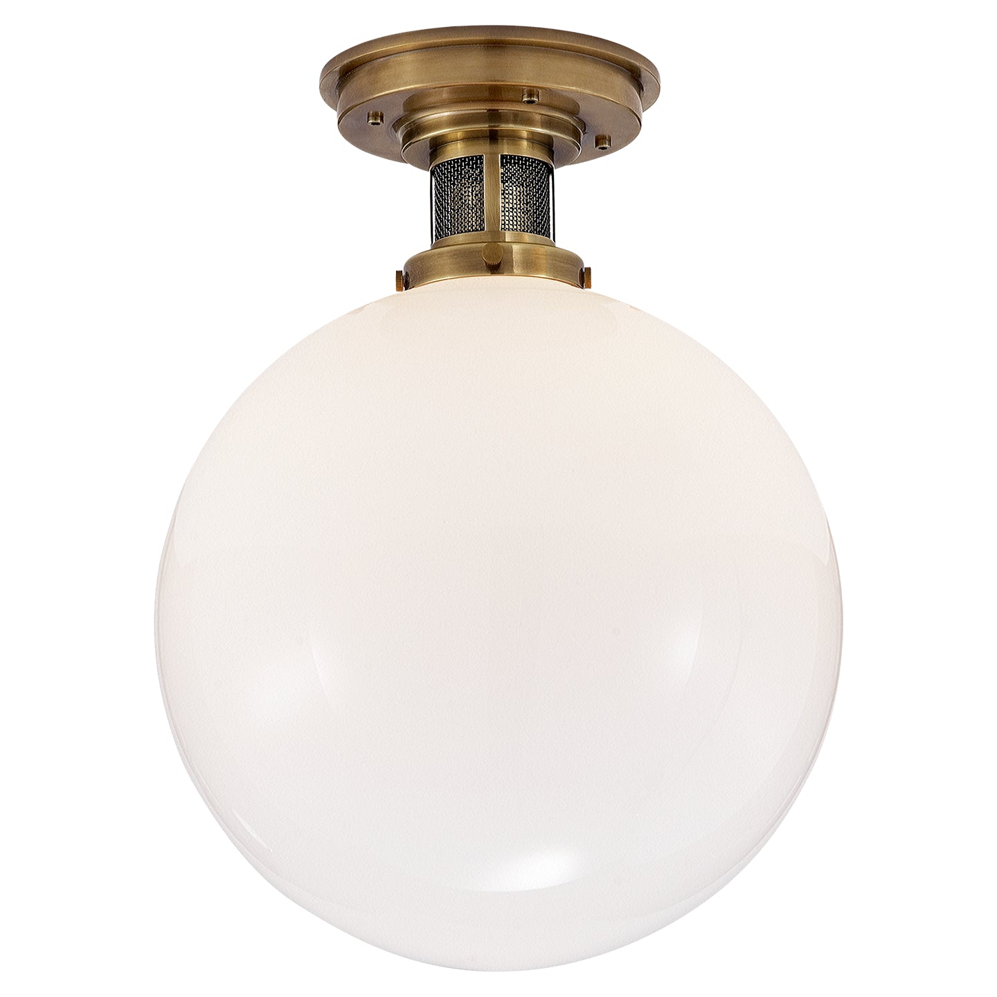 Ralph Lauren - RL 4461NB-WG - One Light Flush Mount - McCarren - Natural Brass