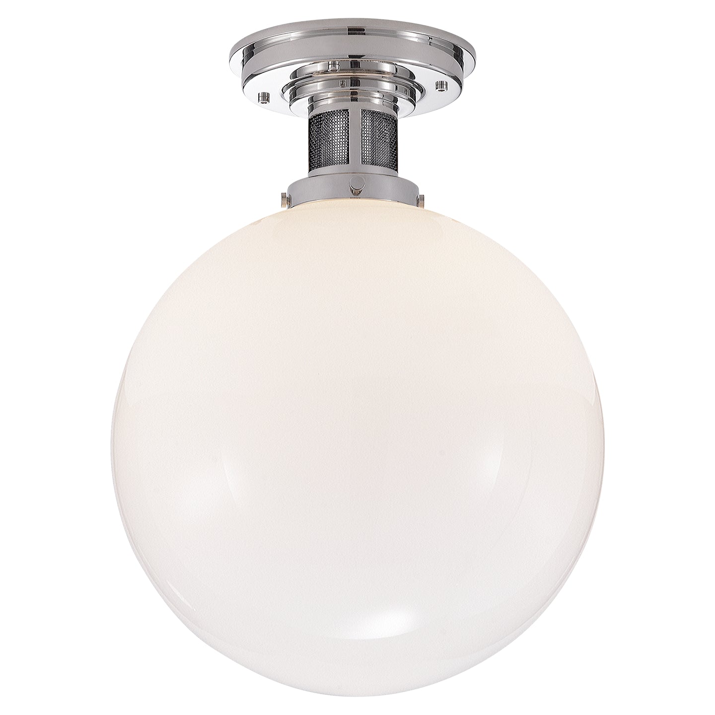 Ralph Lauren - RL 4461PN-WG - One Light Flush Mount - McCarren - Polished Nickel