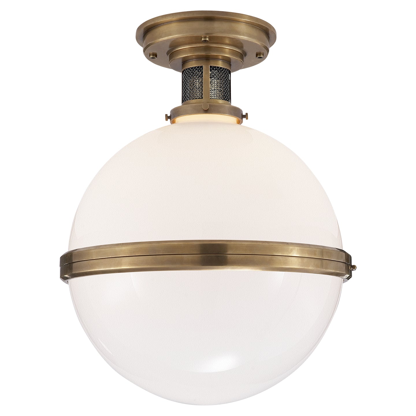 Ralph Lauren - RL 4462NB-WG - One Light Flush Mount - McCarren - Natural Brass