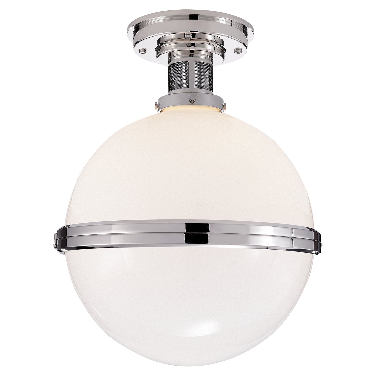 Ralph Lauren - RL 4462PN-WG - One Light Flush Mount - McCarren - Polished Nickel