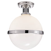 Ralph Lauren - RL 4462PN-WG - One Light Flush Mount - McCarren - Polished Nickel