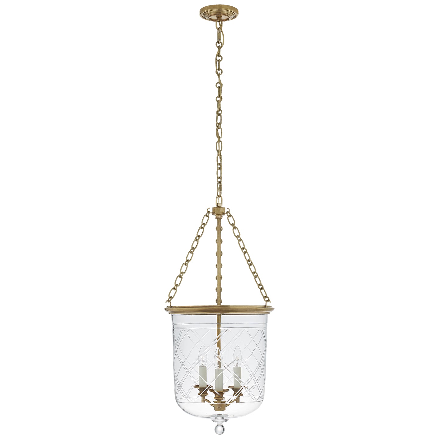 Ralph Lauren - RL 5101NB-CG - Three Light Lantern - Cambridge - Natural Brass
