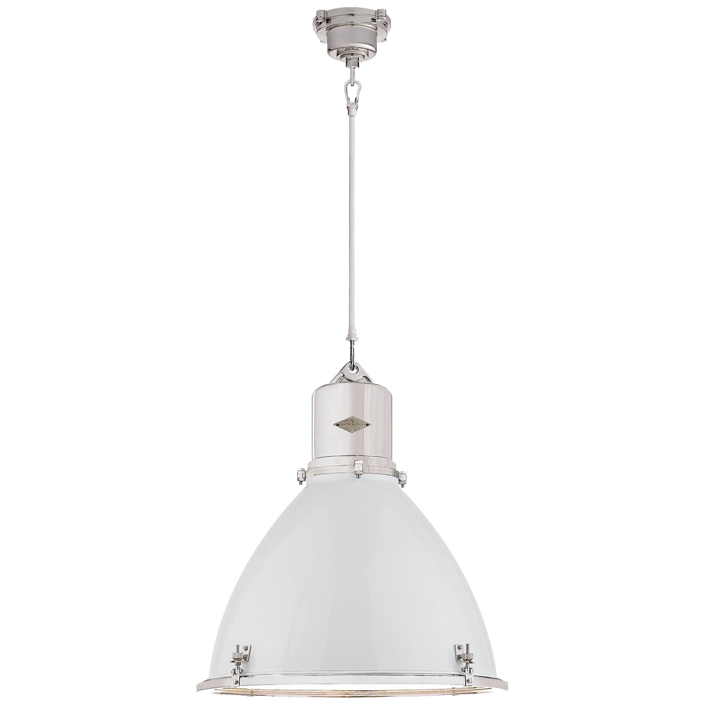 Ralph Lauren - RL 5122PN-WT - One Light Pendant - Fulton - Polished Nickel