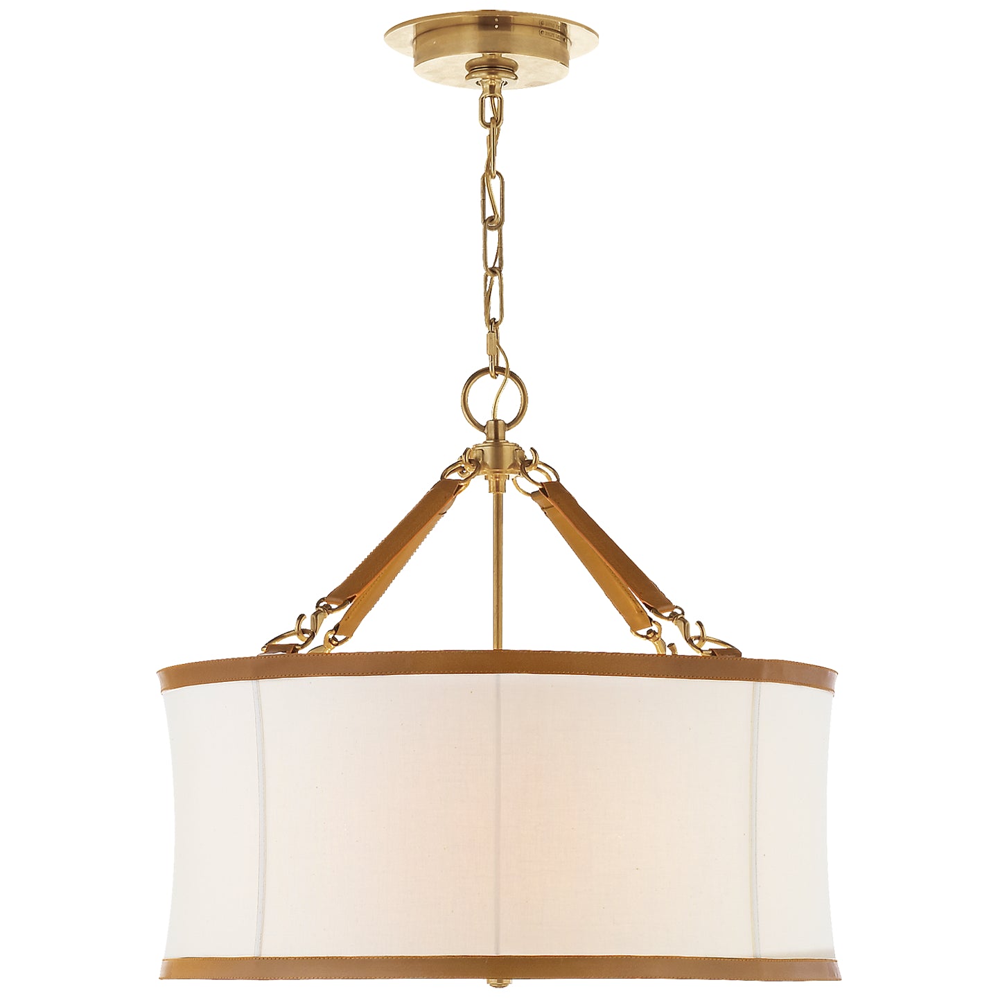 Ralph Lauren - RL 5161NB-L - Three Light Pendant - Broomfield - Natural Brass