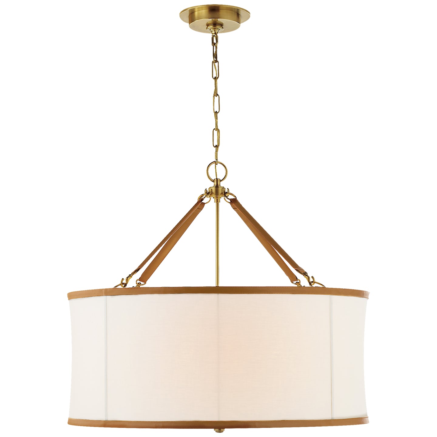 Ralph Lauren - RL 5162NB-L - Four Light Pendant - Broomfield - Natural Brass