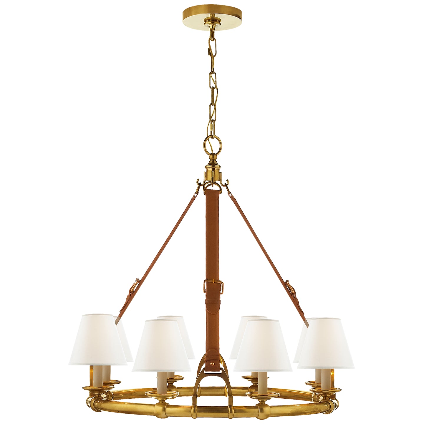 Ralph Lauren - RL 5181NB-L - Eight Light Chandelier - Westbury - Natural Brass