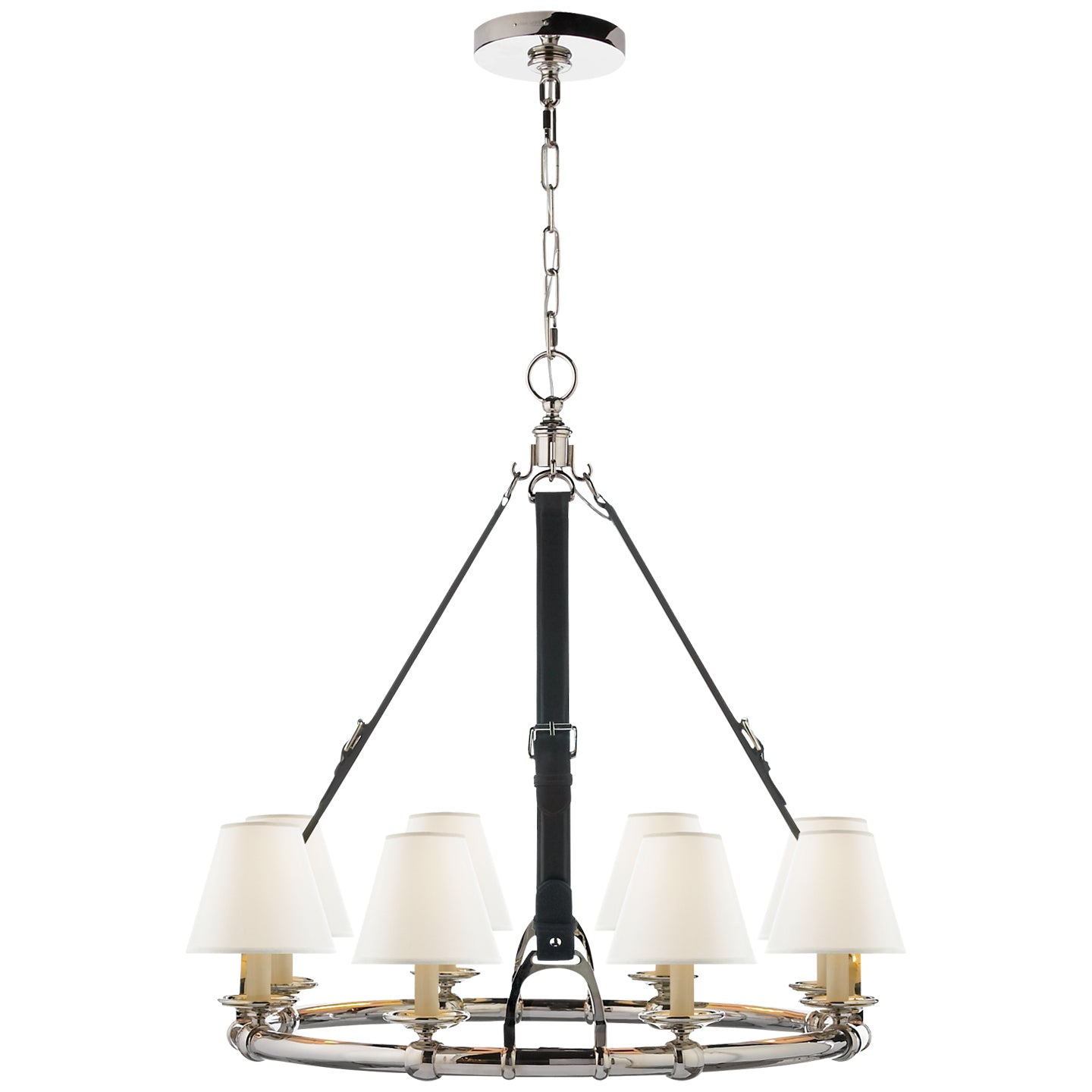 Ralph Lauren - RL 5181PN-L - Eight Light Chandelier - Westbury - Polished Nickel