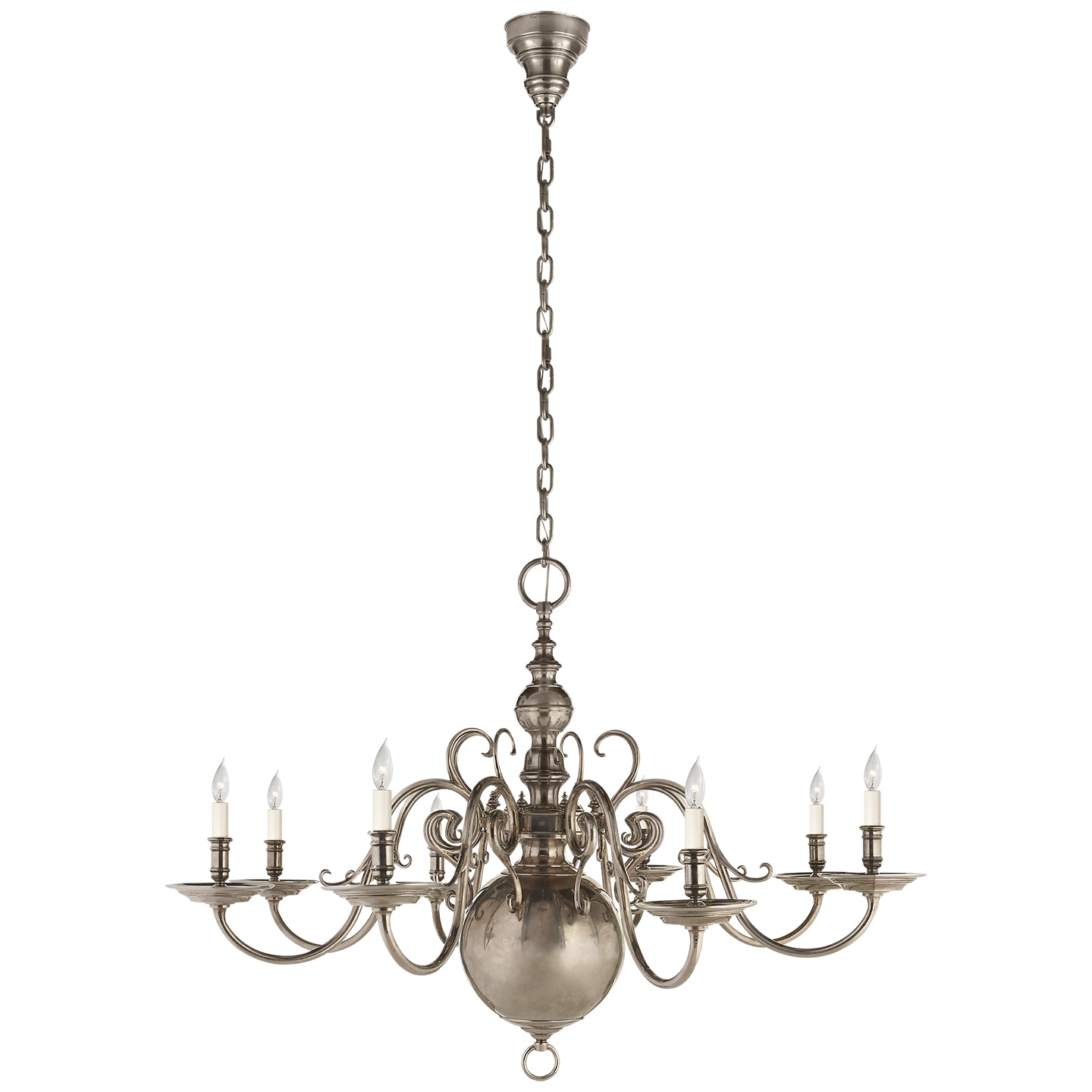Ralph Lauren - RL 5205BS - Eight Light Chandelier - Lillianne - Butler's Silver