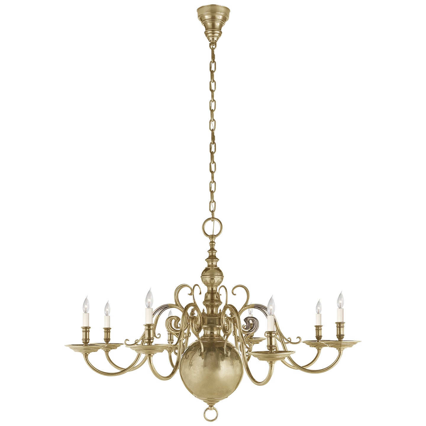Ralph Lauren - RL 5205NB - Eight Light Chandelier - Lillianne - Natural Brass