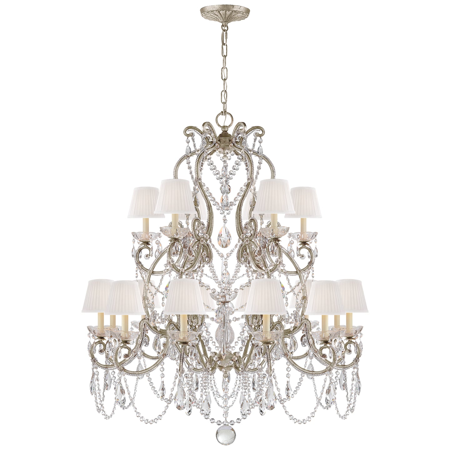 Ralph Lauren - RL 5231ASL-S - 18 Light Chandelier - Adrianna - Antique Silver Leaf