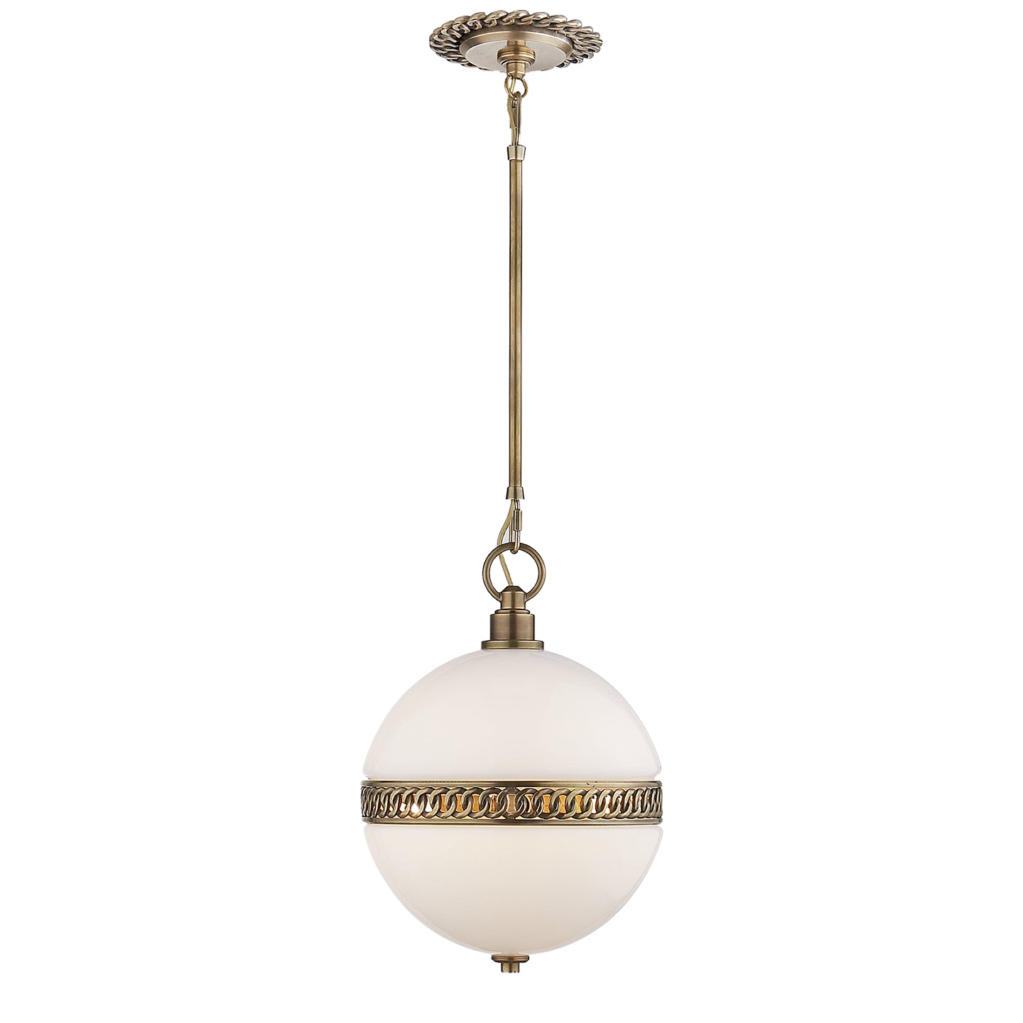 Ralph Lauren - RL 5400NB-WG - Four Light Pendant - Hendricks - Natural Brass