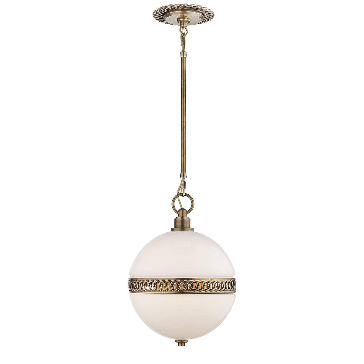 Ralph Lauren - RL 5400NB-WG - Four Light Pendant - Hendricks - Natural Brass