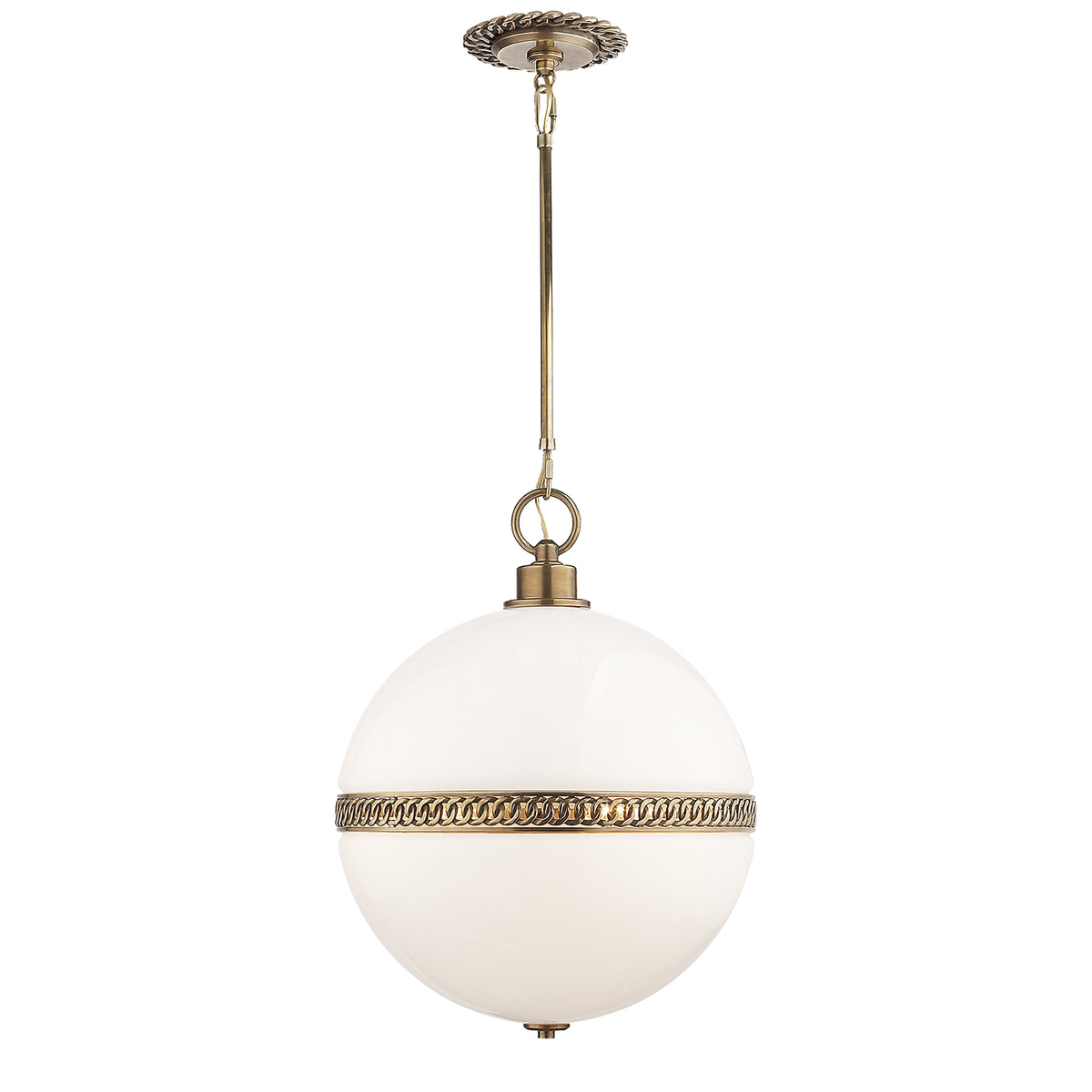 Ralph Lauren - RL 5402NB-WG - Four Light Pendant - Hendricks - Natural Brass