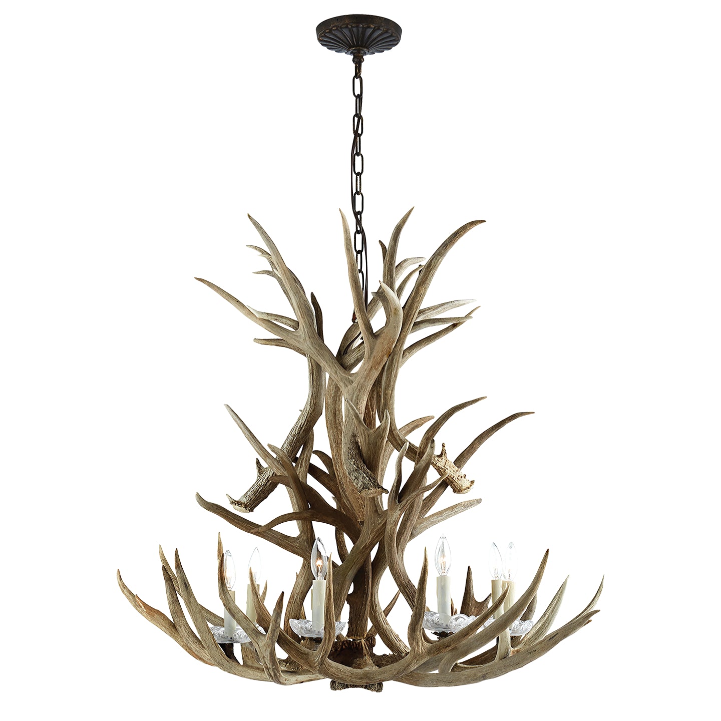 Ralph Lauren - RL 5528BN - Eight Light Chandelier - Straton - Natural Bone