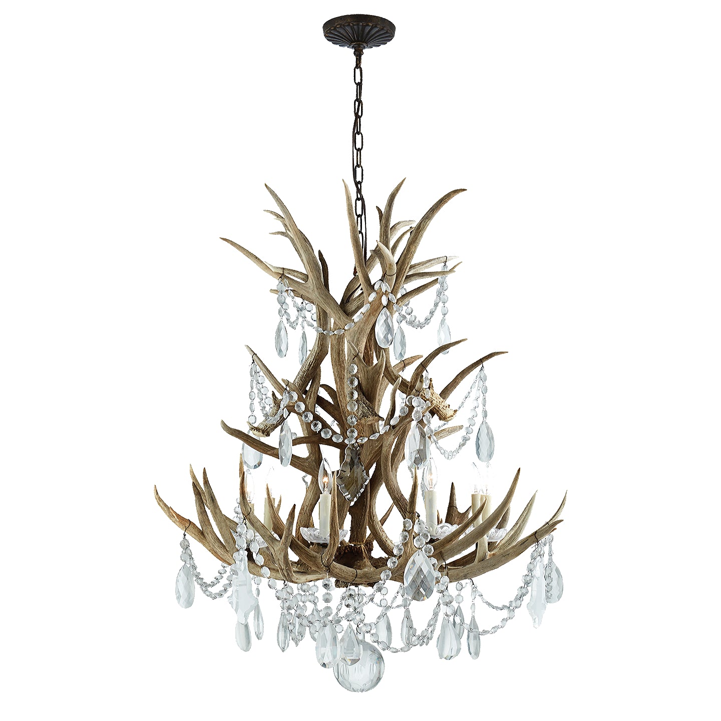 Ralph Lauren - RL 5528BN-CG - Eight Light Chandelier - Straton - Natural Bone