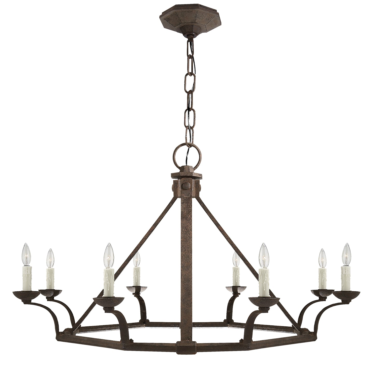 Ralph Lauren - RL 5540NR - Eight Light Chandelier - Robertson - Natural Rusted Iron