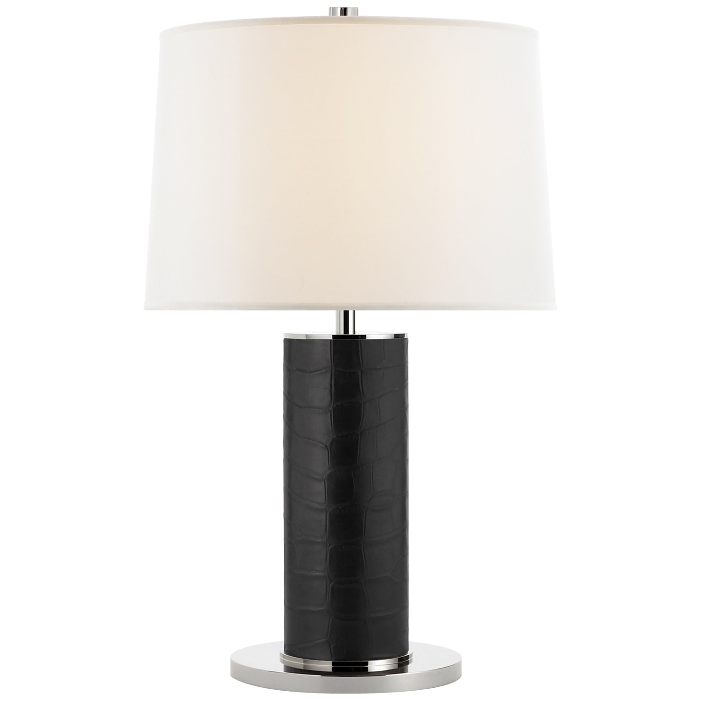 Ralph Lauren - RL14042BK-L - One Light Table Lamp - Beckford - Black Faux Croc with Polished Nickel