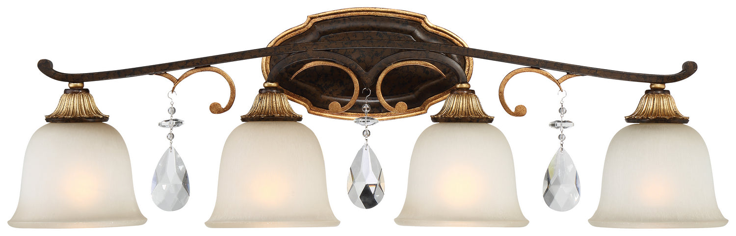 Metropolitan - N1464-652 - Four Light Bath - Chateau Nobles - Raven Bronze With Sunburst Gold Leaf Highlights