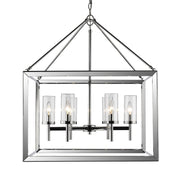 Golden - 2074-6 CH-CLR - Six Light Chandelier - Smyth - Chrome