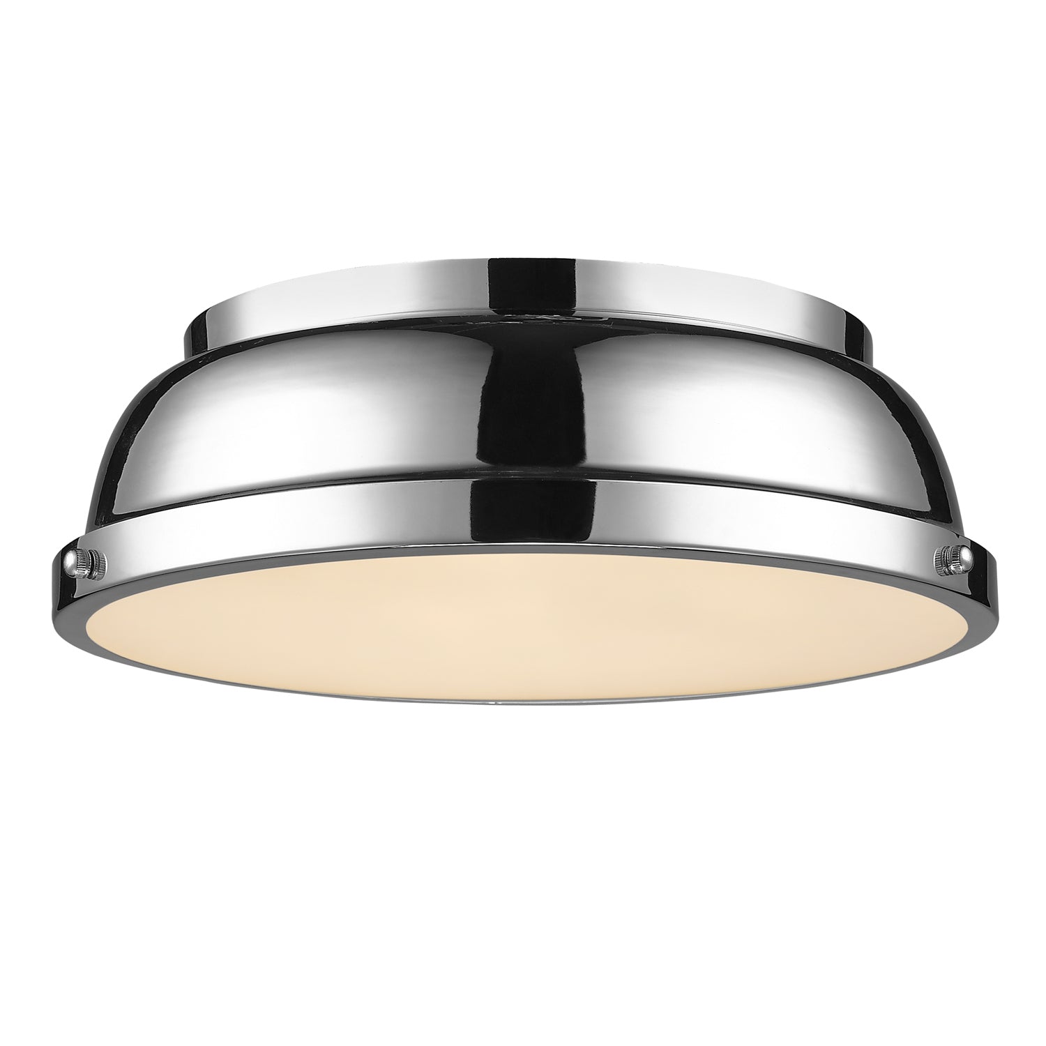 Golden - 3602-14 CH-CH - Two Light Flush Mount - Duncan - Chrome