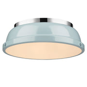 Golden - 3602-14 CH-SF - Two Light Flush Mount - Duncan - Chrome