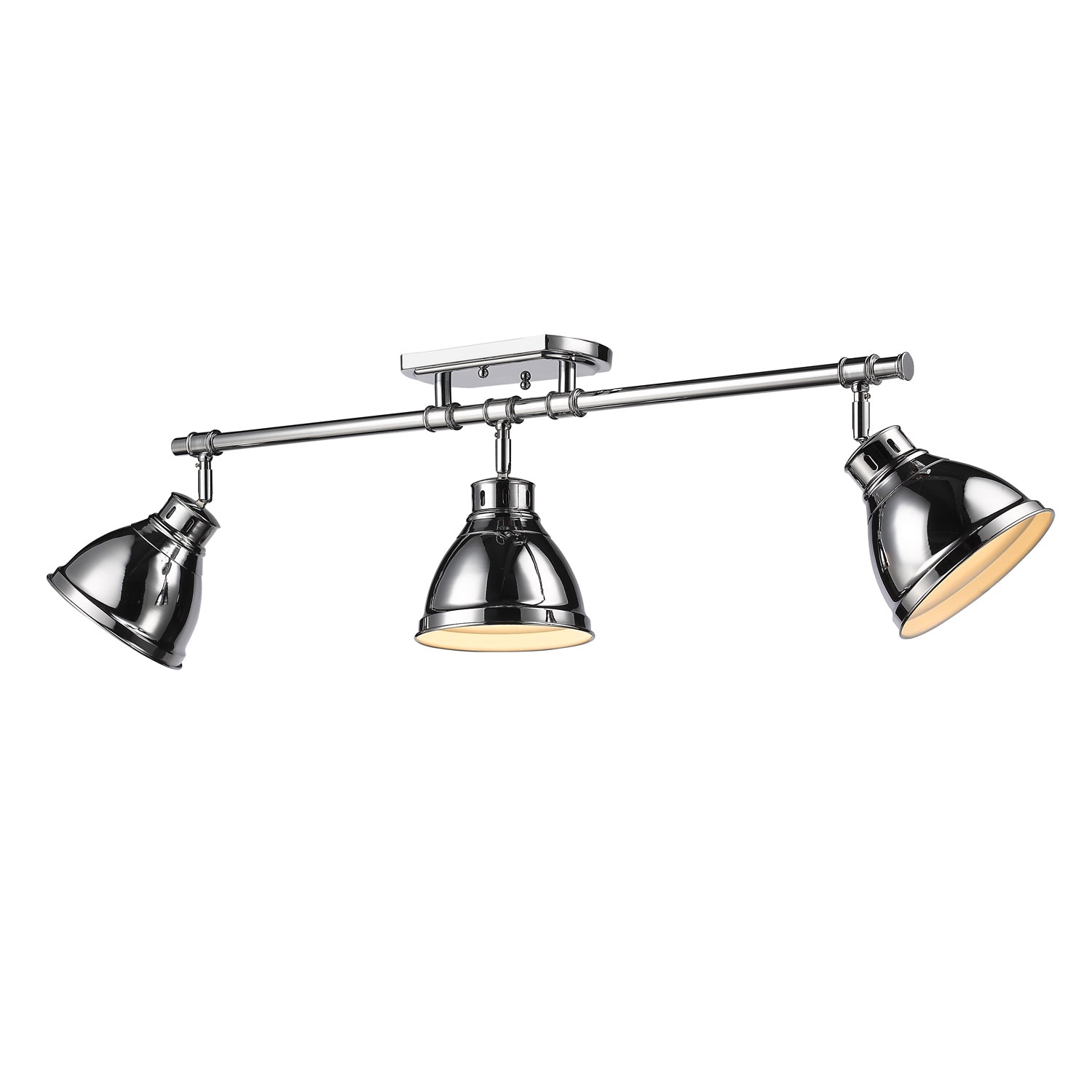 Golden - 3602-3SF CH-CH - Three Light Semi-Flush Mount - Duncan - Chrome