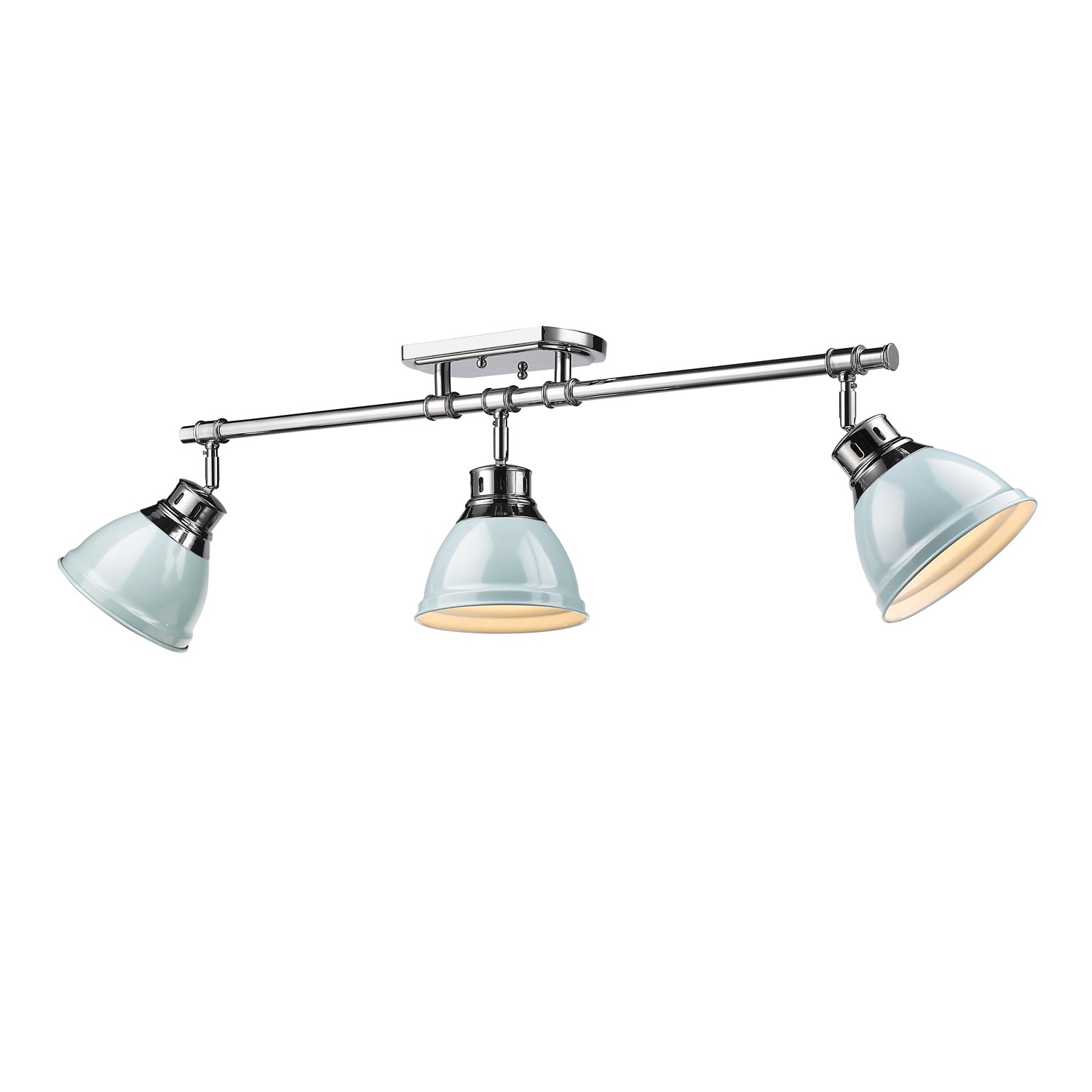 Golden - 3602-3SF CH-SF - Three Light Semi-Flush Mount - Duncan - Chrome