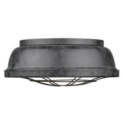 Golden - 7312-FM BP - Two Light Flush Mount - Bartlett - Black Patina