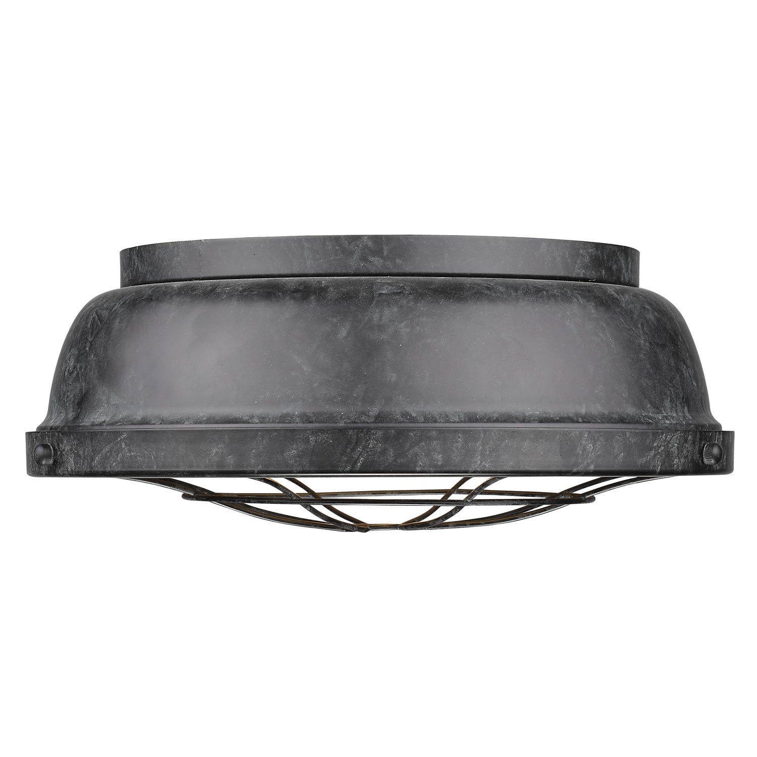 Golden - 7312-FM BP - Two Light Flush Mount - Bartlett - Black Patina