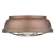 Golden - 7312-FM CP - Two Light Flush Mount - Bartlett - Copper Patina