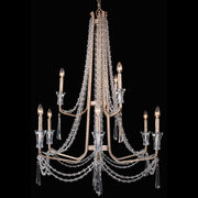Varaluz - 270C09TR - Nine Light Chandelier - Barcelona - Transcend Silver