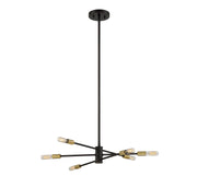 Savoy House - 1-7000-6-77 - Six Light Chandelier - Lyrique - Bronze with Brass Accents