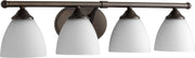 Quorum - 5150-4-86 - Four Light Vanity - Brooks - Oiled Bronze|Satin Opal