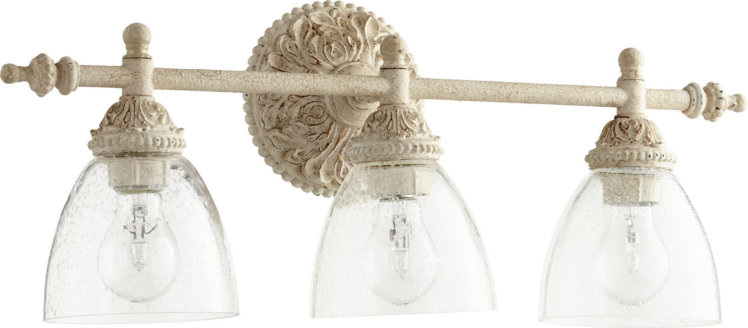 Quorum - 5257-3-70 - Three Light Vanity - 5257 Vanities - Persian White|Clear Seeded
