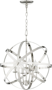 Quorum - 6009-4-62 - Four Light Chandelier - Celeste - Polished Nickel