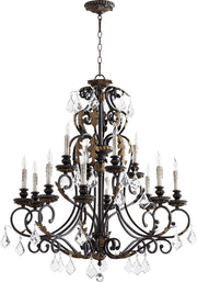 Quorum - 6157-12-44 - 12 Light Chandelier - Rio Salado - Toasted Sienna|Mystic Silver
