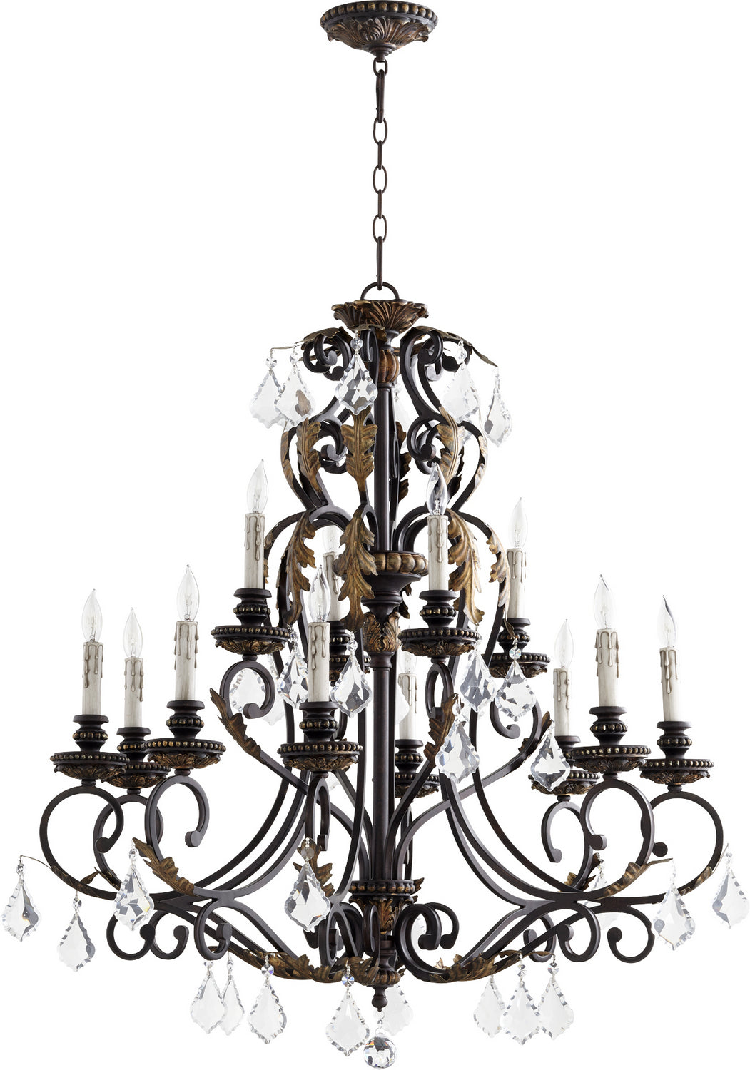 Quorum - 6157-12-44 - 12 Light Chandelier - Rio Salado - Toasted Sienna|Mystic Silver