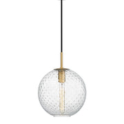 Hudson Valley - 2010-AGB-CL - One Light Pendant - Rousseau - Aged Brass