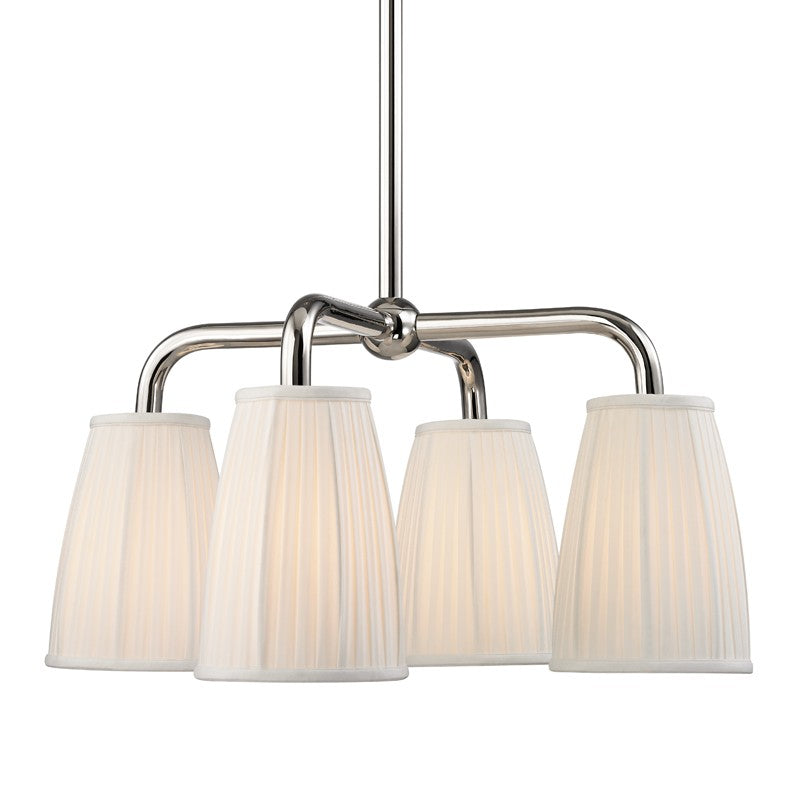 Hudson Valley - 6064-PN - Four Light Chandelier - Malden - Polished Nickel