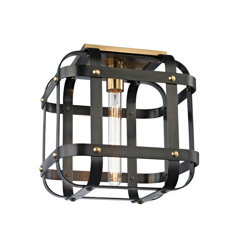 Hudson Valley - 6900-AOB - One Light Semi Flush Mount - Colchester - Aged Old Bronze