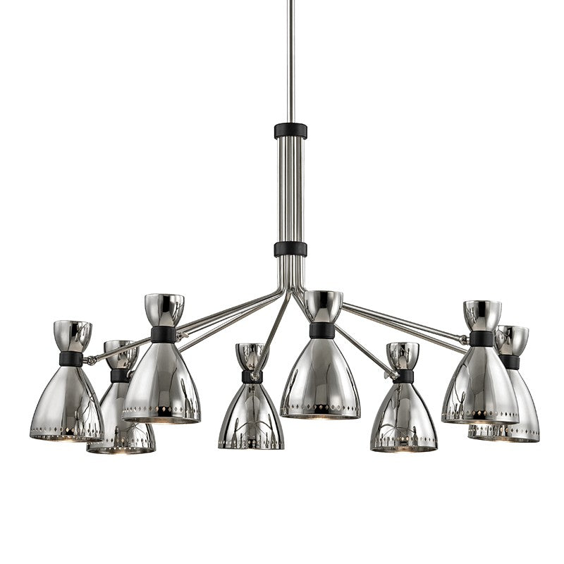 Hudson Valley - 4148-PN - Eight Light Chandelier - Solaris - Polished Nickel