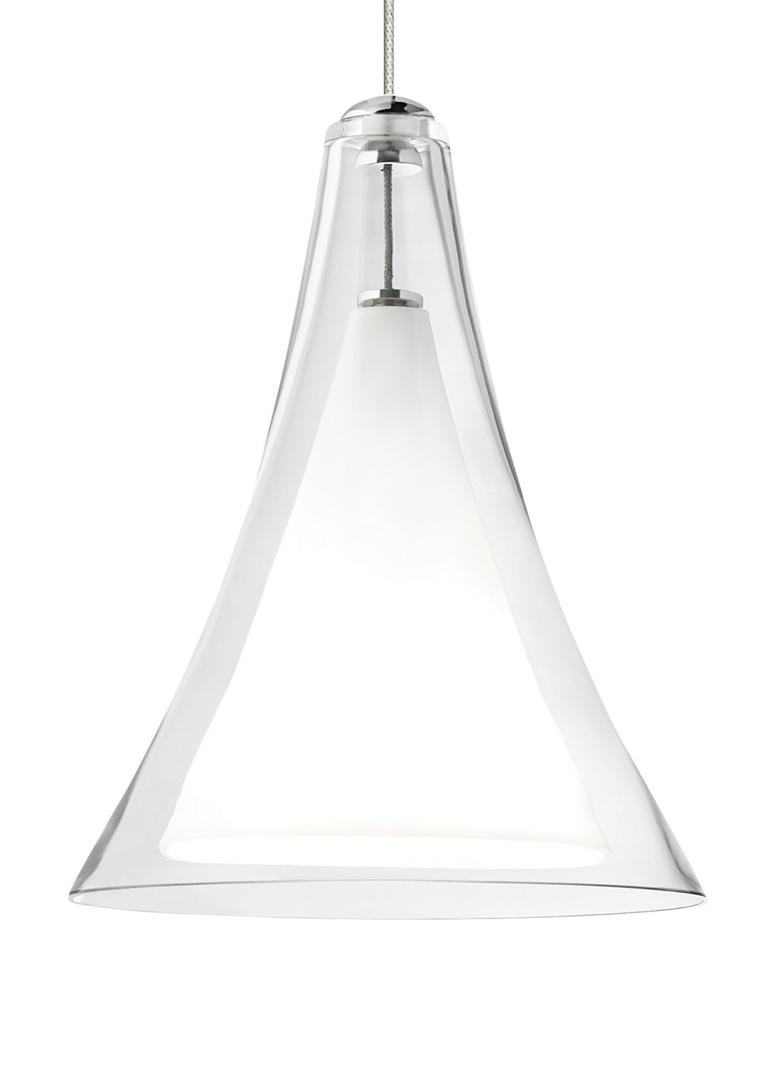 Visual Comfort Modern - 700MPMLPCS - One Light Pendant - Melrose - Satin Nickel