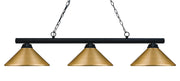 Z-Lite - 155-3MB-MSG - Three Light Billiard - Sharp Shooter - Matte Black
