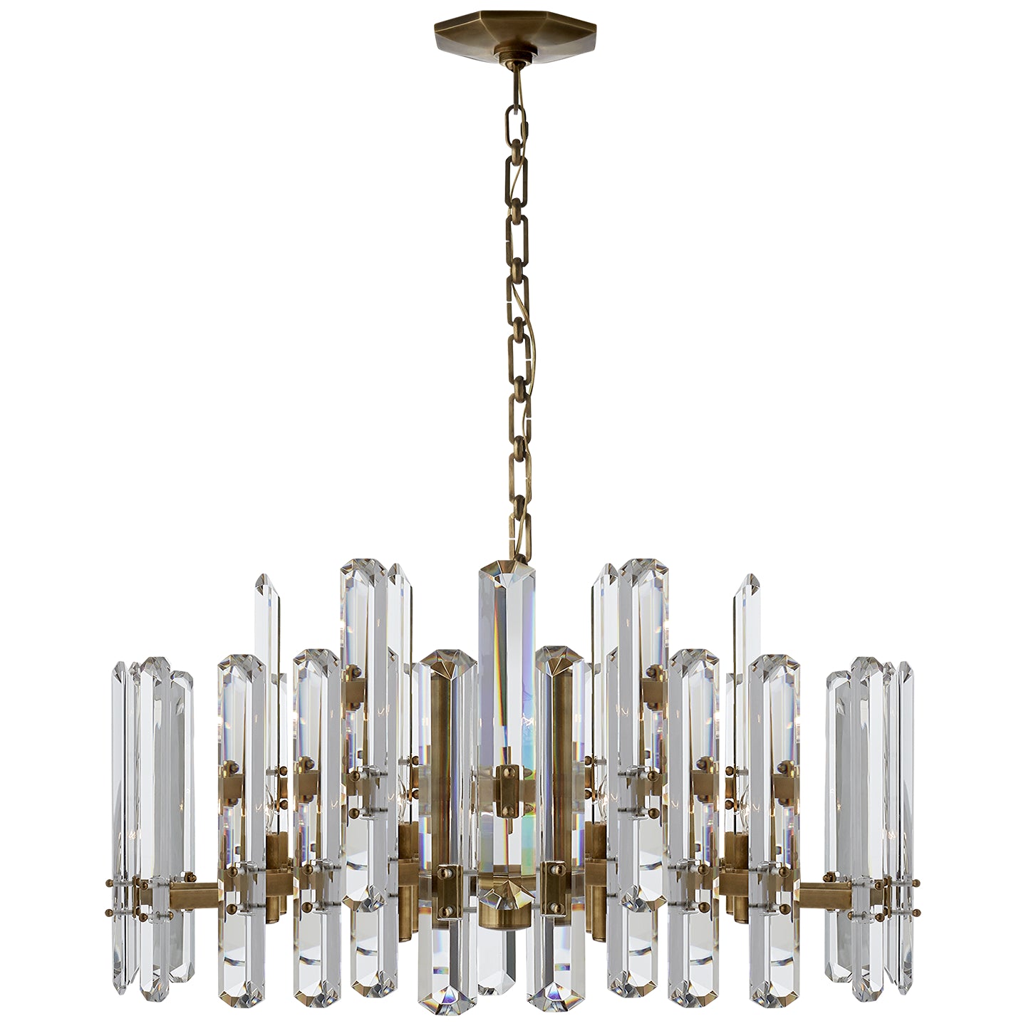 Visual Comfort Signature - ARN 5125HAB-CG - 18 Light Chandelier - Bonnington - Hand-Rubbed Antique Brass