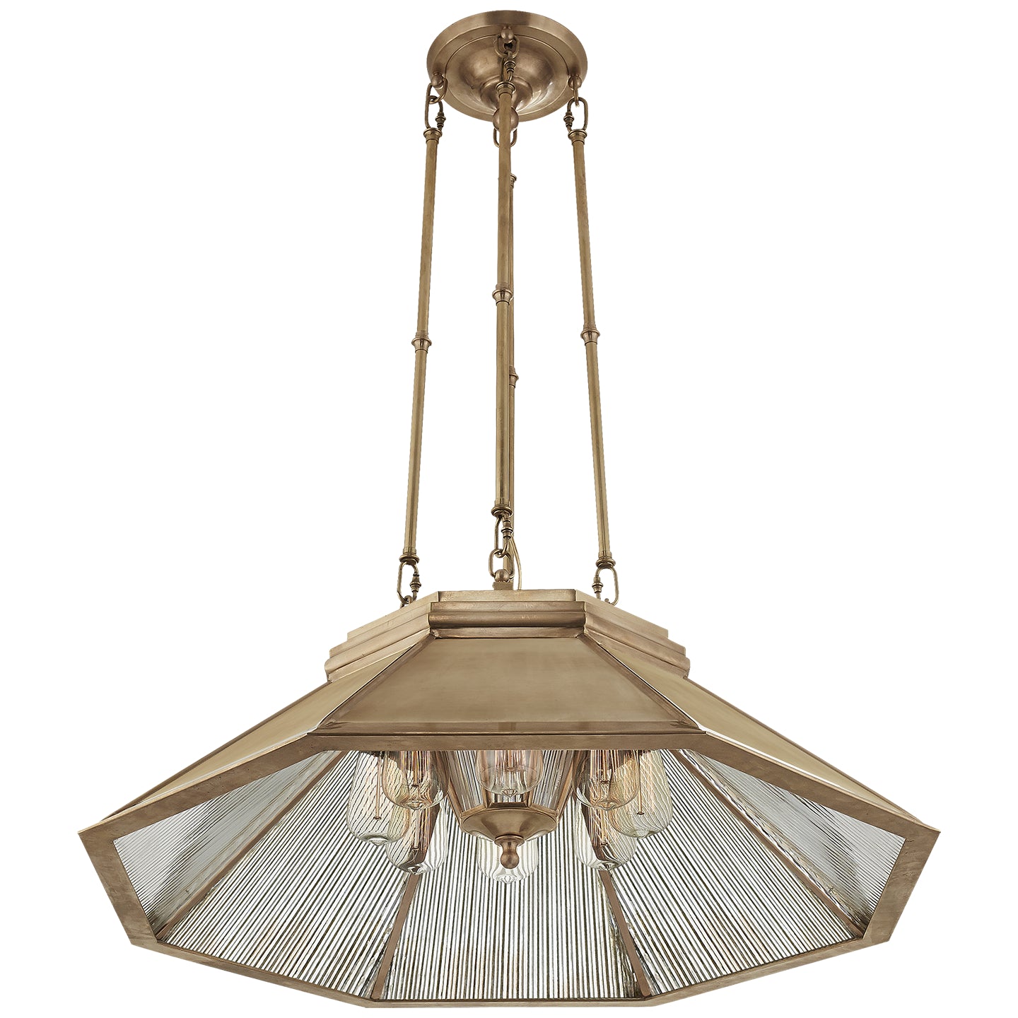 Ralph Lauren - RL 5064NB-AM - Eight Light Chandelier - Rivington - Natural Brass