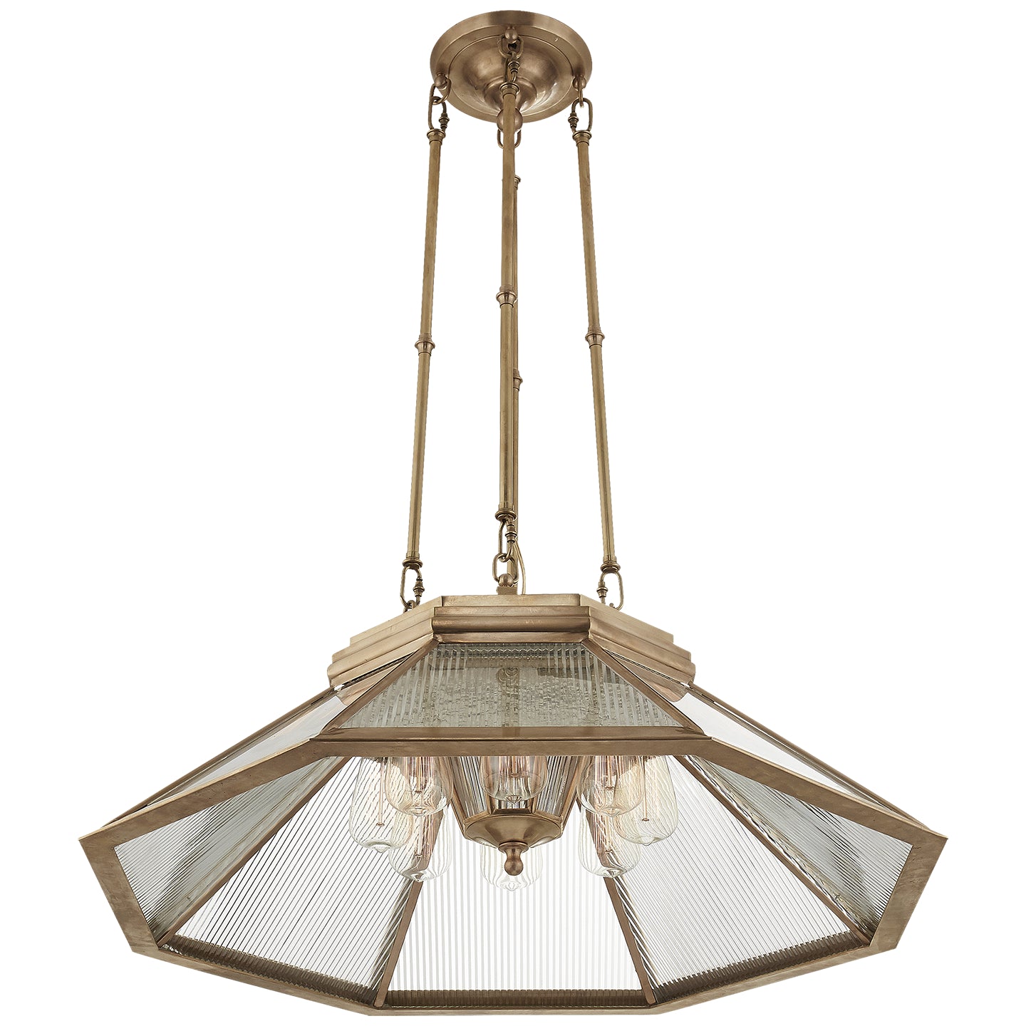Ralph Lauren - RL 5064NB-CG - Eight Light Chandelier - Rivington - Natural Brass