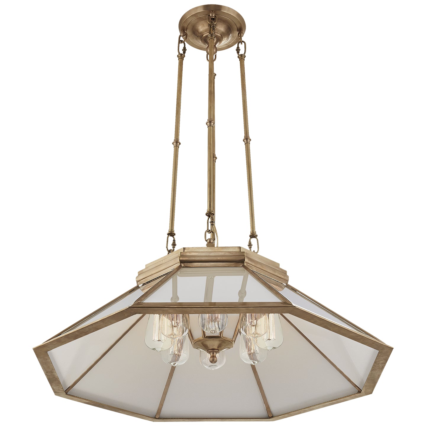 Ralph Lauren - RL 5064NB-WG - Eight Light Chandelier - Rivington - Natural Brass